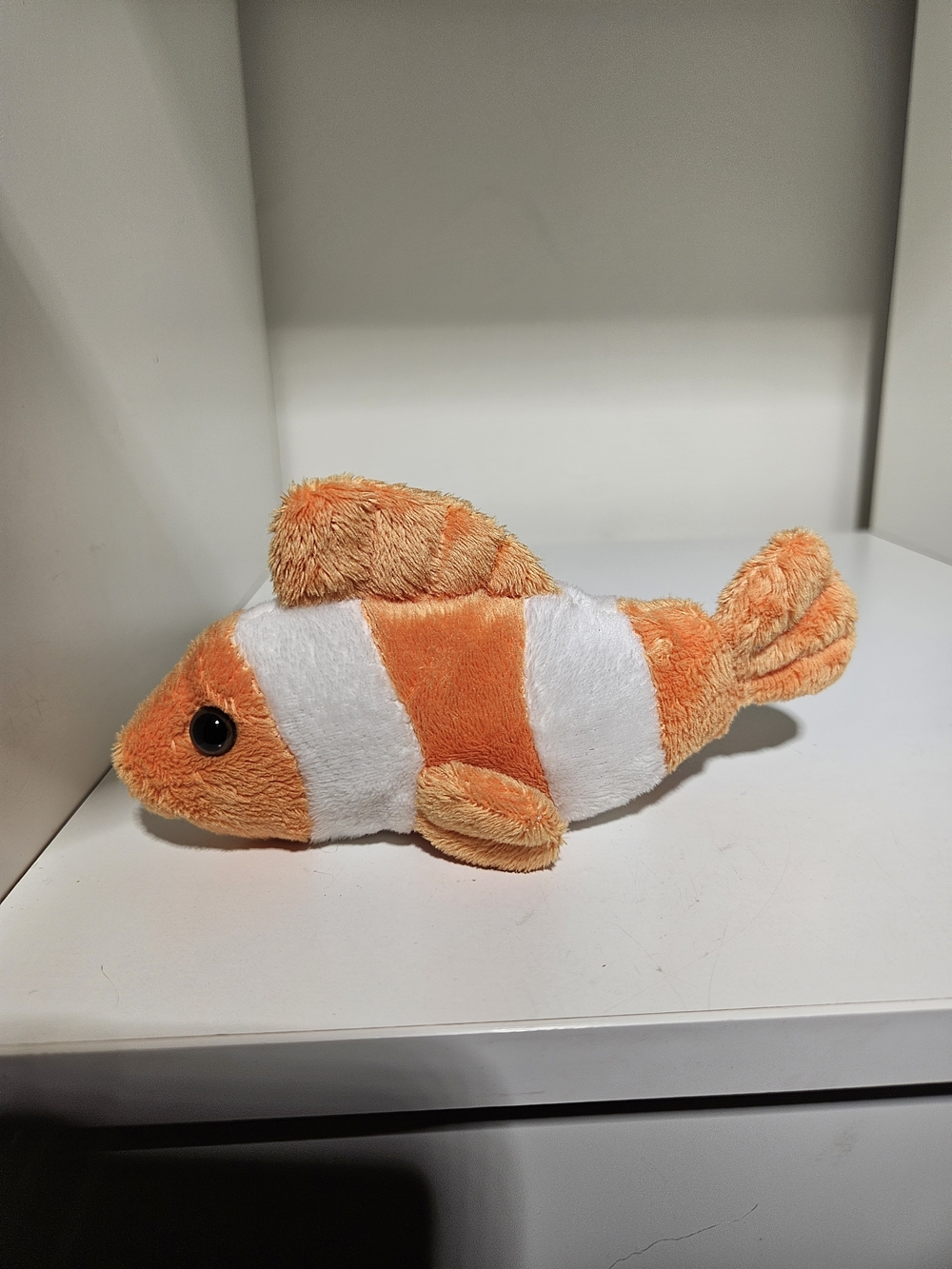 Prextex Plush Clownfish Stuffed Animal - Orange & White Nemo